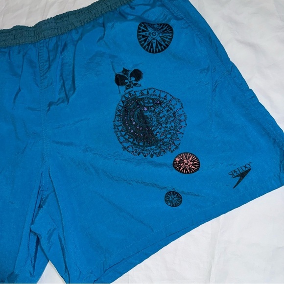 Speedo Men's Trunks Vintage Nylon Size Large Has Pockets ! - Picture 2 of 16